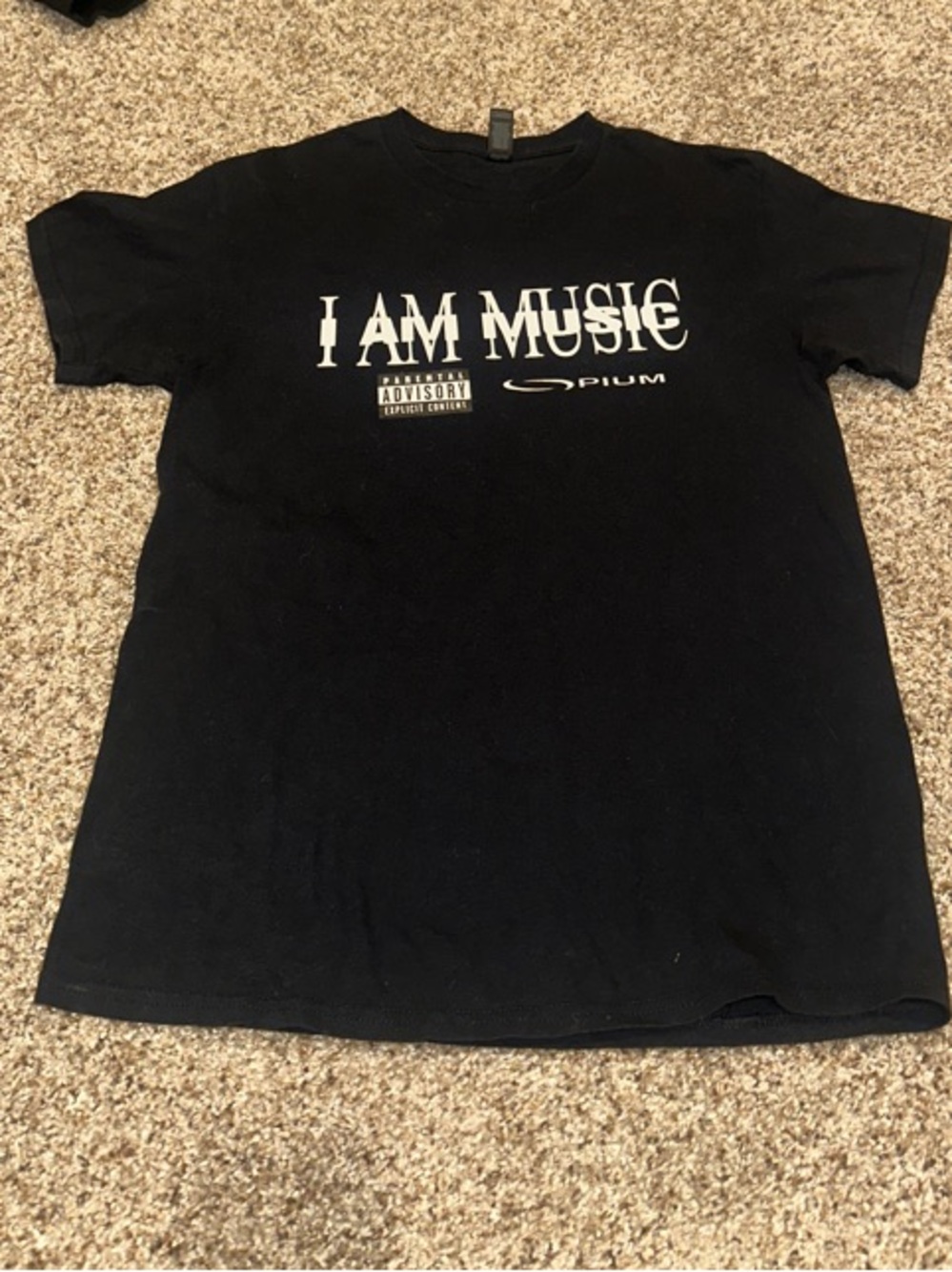 Black "I AM MUSIC" Graphic Tee